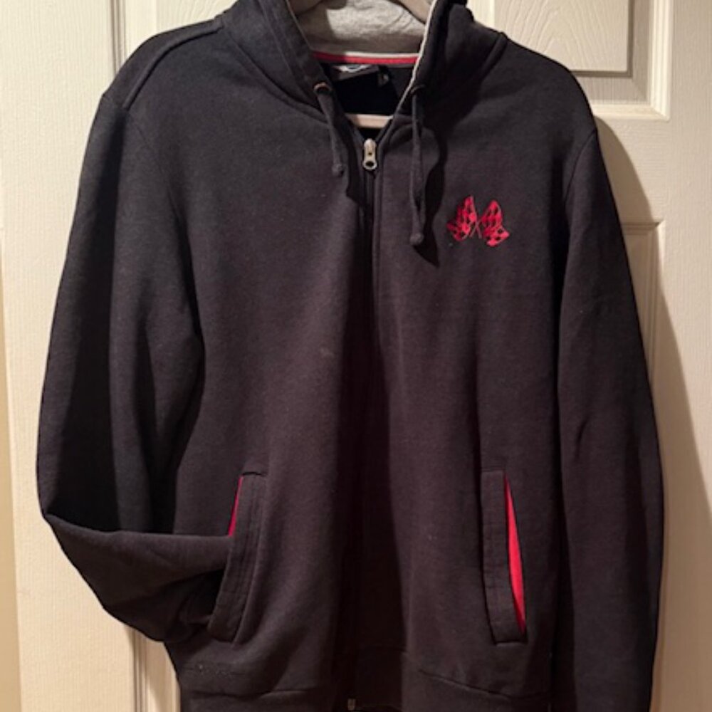 BMW MINI Racing gray zip up gray Flag jacket, L - Picture 3 of 3